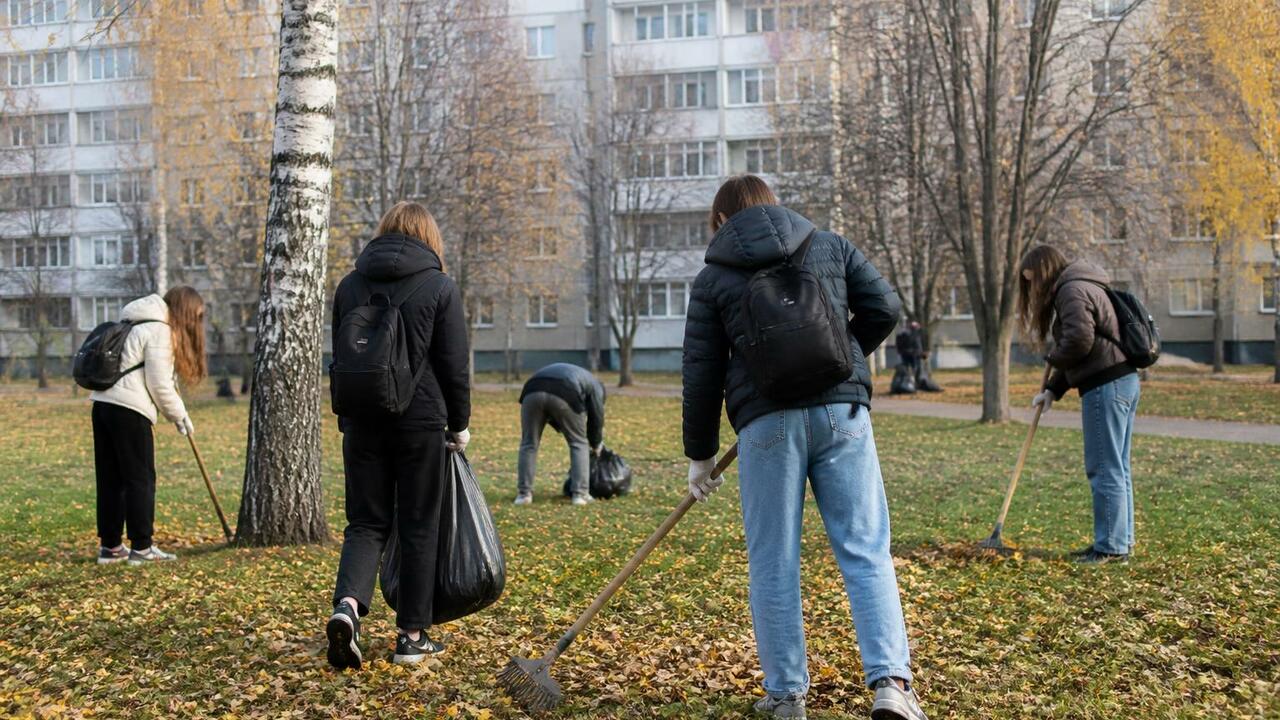 Молодежь Вельска провела уборку общественных те...