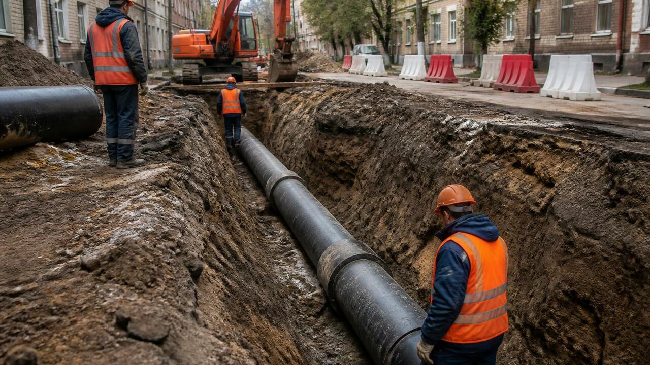 В Няндоме началась замена 820 метров чугунной к...