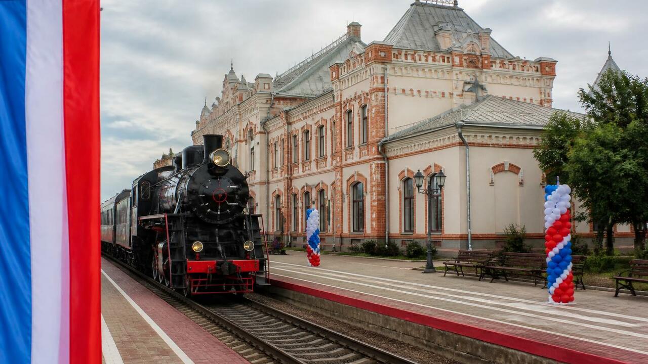 Участники патриотического проекта «Поезд Памяти...