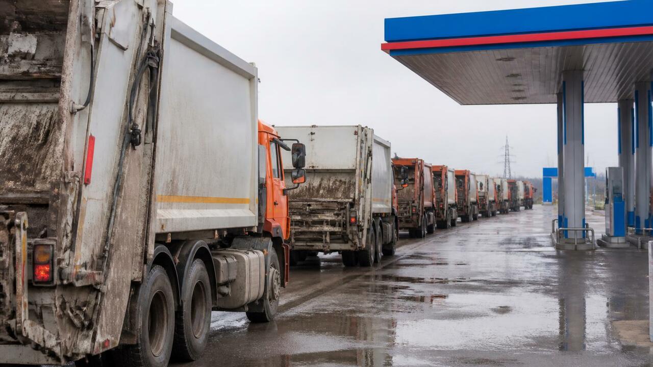 Топливный кризис в Архангельской области: мусоровозы едут за 200 км Мусоровозы в Архангельской области вынуждены ез...