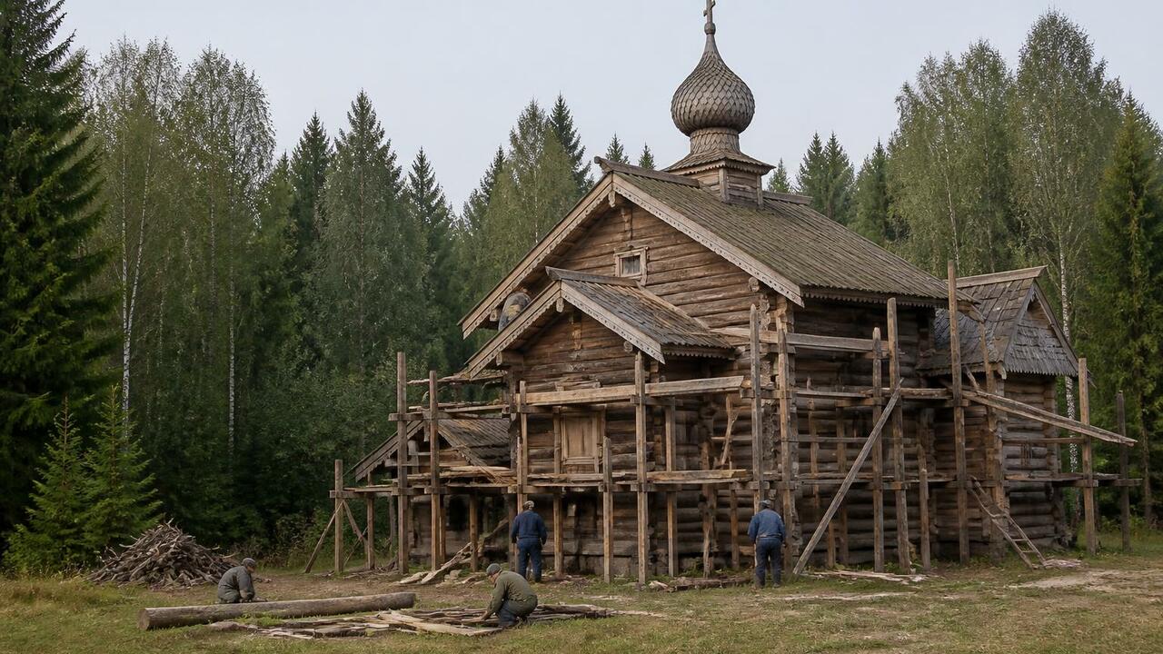 Студенты из Архангельска восстанавливают деревя...