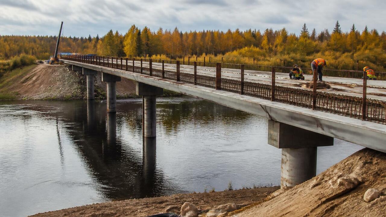 Мост в Архангельской области откроют в сентябре...