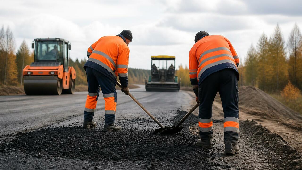 В Коношском районе ремонтируют два участка доро...