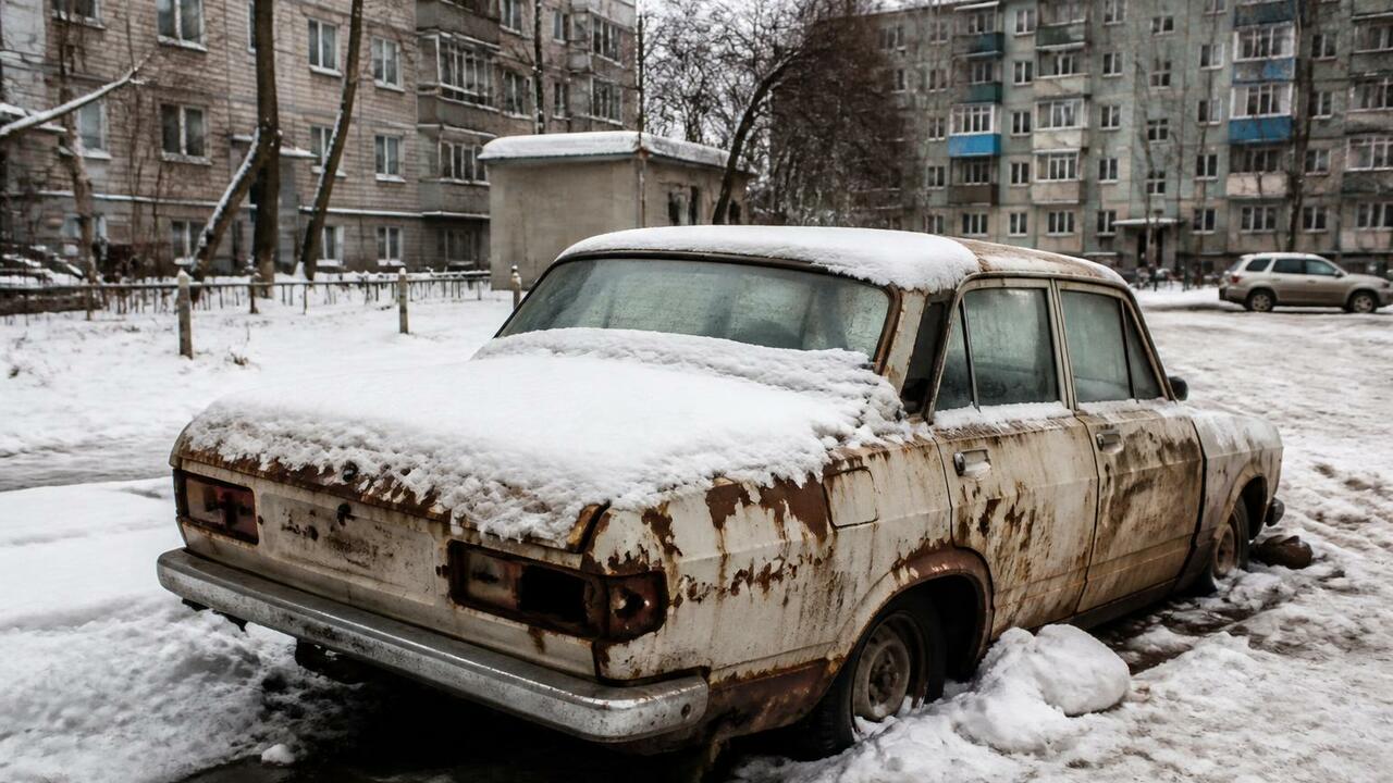 В Архангельске начали эвакуацию брошенных автом...