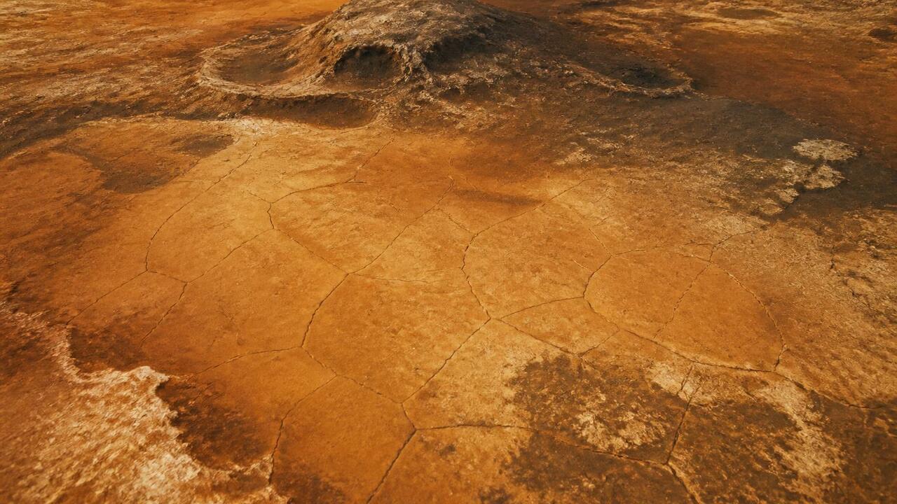 На равнинах Венеры нашли полигональные трещины,...
