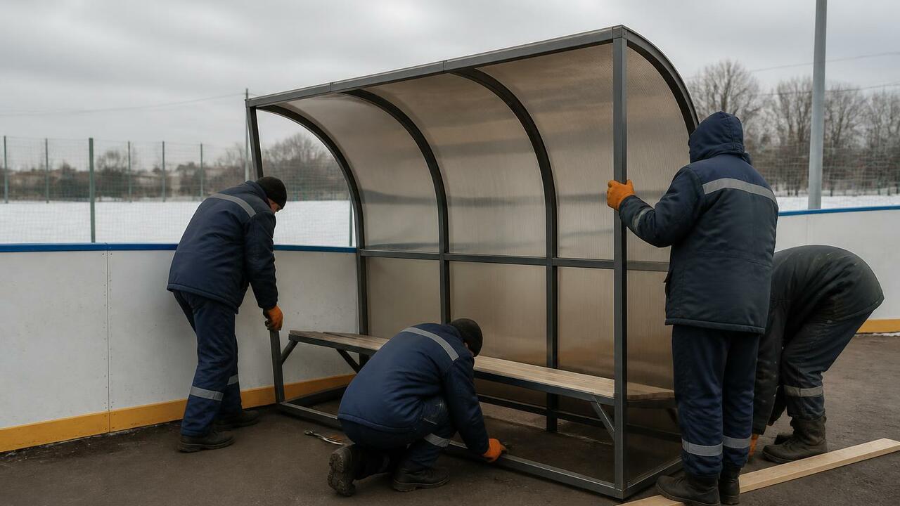 В Коряжме на хоккейном корте школы №7 началась ...
