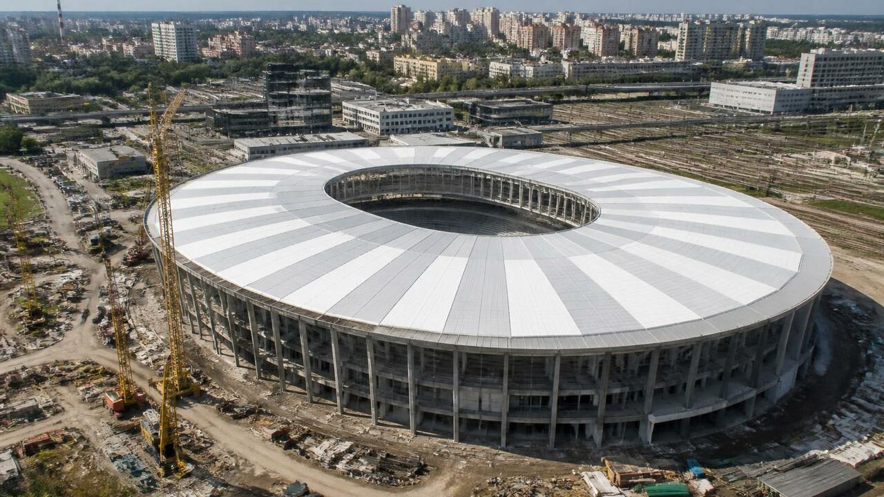 В Коряжме завершили монтаж кровли будущего цент...