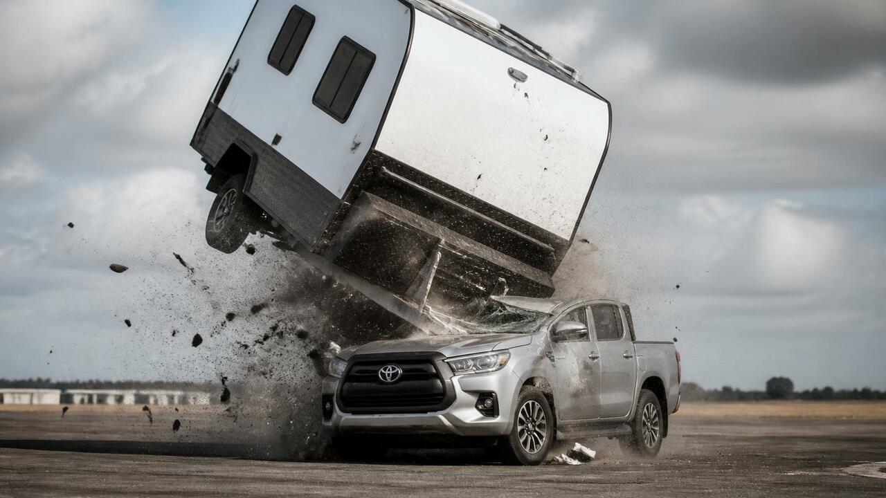 Toyota сбросила прицеп на пикап Hilux для испыт...