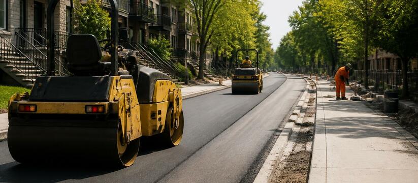 На улице Суфтина в Архангельске продолжается ре...