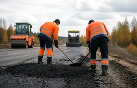 В Архангельской области ремонтируют дорогу из К...