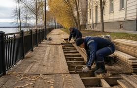 В Архангельске отремонтируют деревянные тротуары