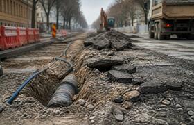 В Архангельске снова перерыли Новгородский прос...