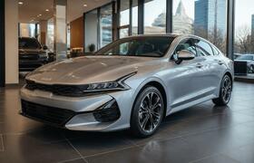 В Россию привезли новый Kia K5 с гибридным мотором